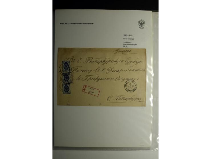 GOUVERNEMENTS-POSTCOMPTOIR: 1888/1917, Livland/Kurland/Witebsk, umfangreiche Sammlung von über 200 Briefen und Karten, dabei 