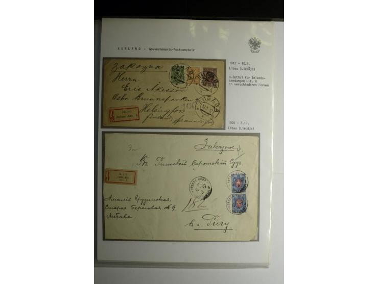 GOUVERNEMENTS-POSTCOMPTOIR: 1888/1917, Livland/Kurland/Witebsk, umfangreiche Sammlung von über 200 Briefen und Karten, dabei 