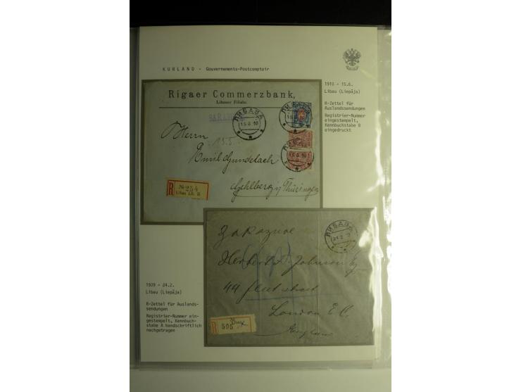 GOUVERNEMENTS-POSTCOMPTOIR: 1888/1917, Livland/Kurland/Witebsk, umfangreiche Sammlung von über 200 Briefen und Karten, dabei 