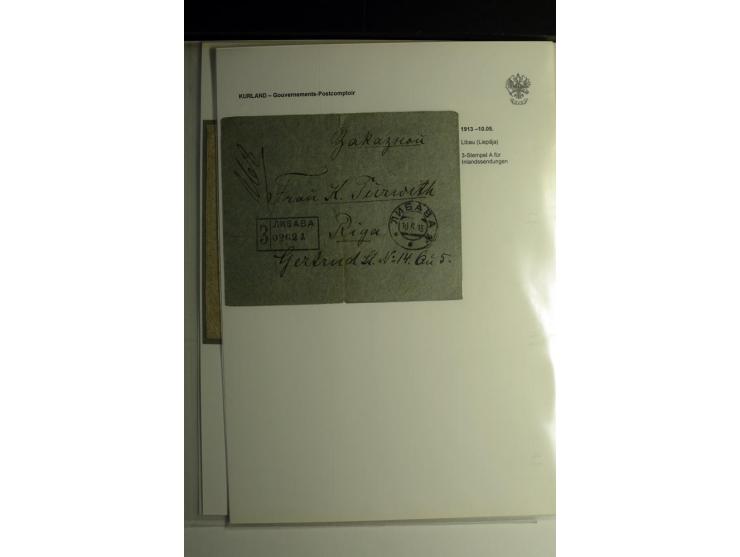 GOUVERNEMENTS-POSTCOMPTOIR: 1888/1917, Livland/Kurland/Witebsk, umfangreiche Sammlung von über 200 Briefen und Karten, dabei 