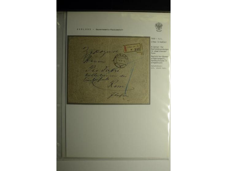 GOUVERNEMENTS-POSTCOMPTOIR: 1888/1917, Livland/Kurland/Witebsk, umfangreiche Sammlung von über 200 Briefen und Karten, dabei 