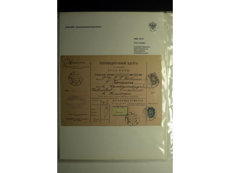 GOUVERNEMENTS-POSTCOMPTOIR: 1888/1917, Livland/Kurland/Witebsk, umfangreiche Sammlung von über 200 Briefen und Karten, dabei 