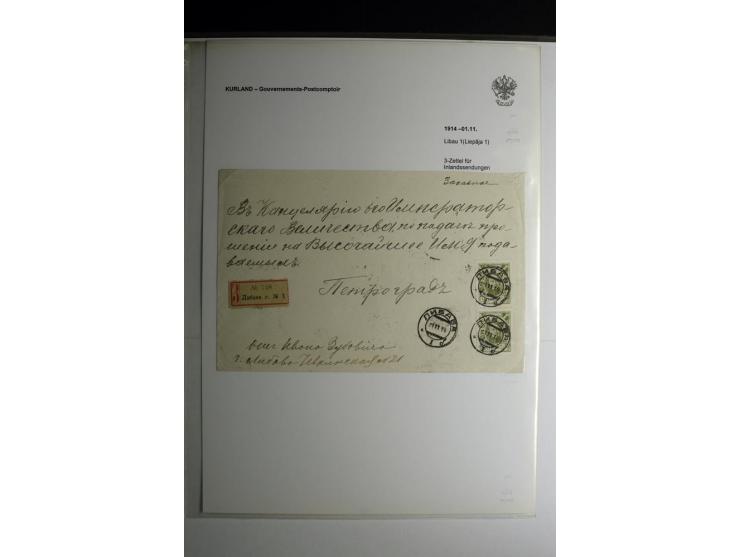 GOUVERNEMENTS-POSTCOMPTOIR: 1888/1917, Livland/Kurland/Witebsk, umfangreiche Sammlung von über 200 Briefen und Karten, dabei 