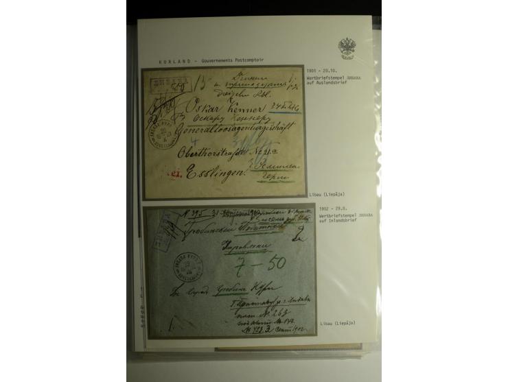 GOUVERNEMENTS-POSTCOMPTOIR: 1888/1917, Livland/Kurland/Witebsk, umfangreiche Sammlung von über 200 Briefen und Karten, dabei 