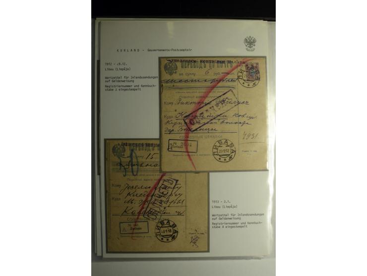 GOUVERNEMENTS-POSTCOMPTOIR: 1888/1917, Livland/Kurland/Witebsk, umfangreiche Sammlung von über 200 Briefen und Karten, dabei 