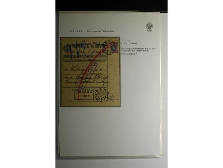 GOUVERNEMENTS-POSTCOMPTOIR: 1888/1917, Livland/Kurland/Witebsk, umfangreiche Sammlung von über 200 Briefen und Karten, dabei 