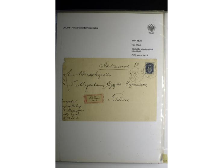 GOUVERNEMENTS-POSTCOMPTOIR: 1888/1917, Livland/Kurland/Witebsk, umfangreiche Sammlung von über 200 Briefen und Karten, dabei 