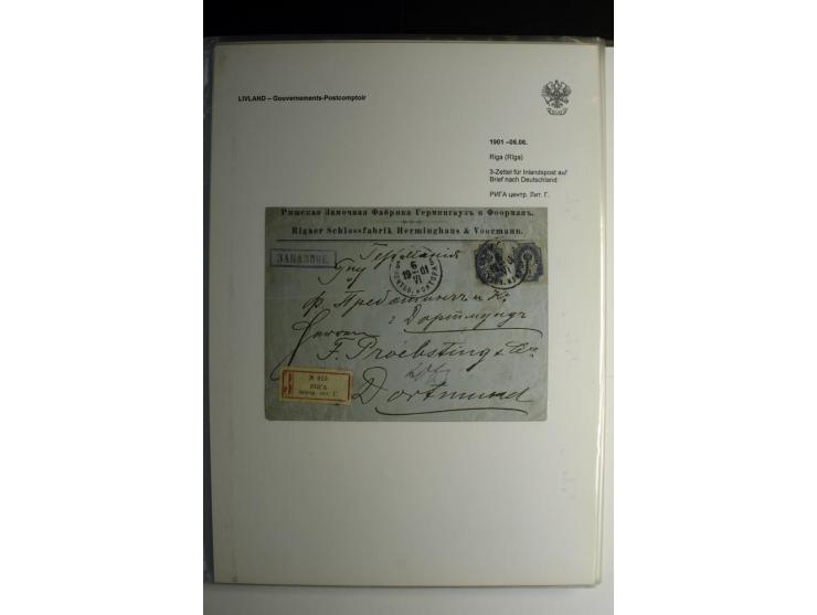 GOUVERNEMENTS-POSTCOMPTOIR: 1888/1917, Livland/Kurland/Witebsk, umfangreiche Sammlung von über 200 Briefen und Karten, dabei 