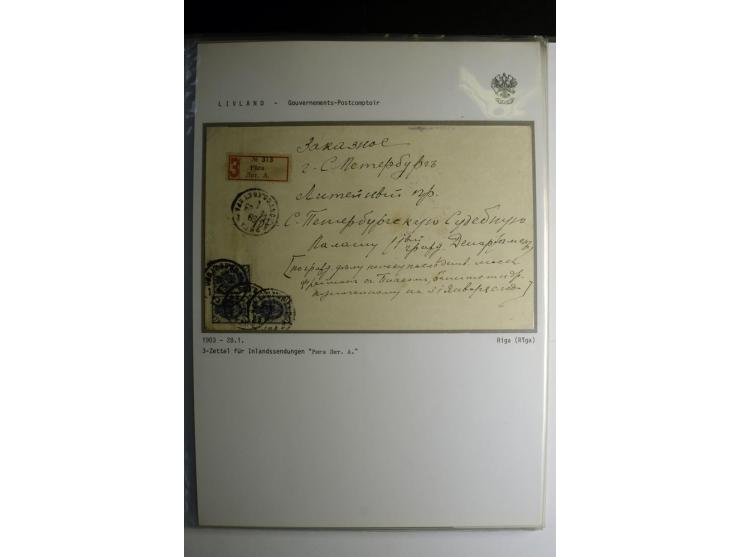 GOUVERNEMENTS-POSTCOMPTOIR: 1888/1917, Livland/Kurland/Witebsk, umfangreiche Sammlung von über 200 Briefen und Karten, dabei 