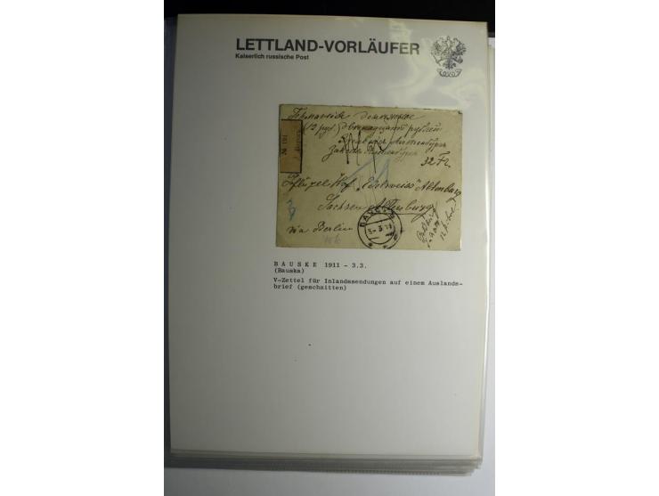 GOUVERNEMENTS-POSTCOMPTOIR: 1888/1917, Livland/Kurland/Witebsk, umfangreiche Sammlung von über 200 Briefen und Karten, dabei 