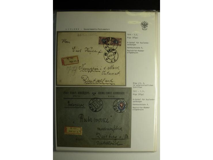 GOUVERNEMENTS-POSTCOMPTOIR: 1888/1917, Livland/Kurland/Witebsk, umfangreiche Sammlung von über 200 Briefen und Karten, dabei 