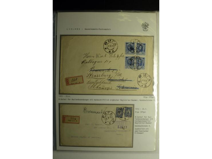 GOUVERNEMENTS-POSTCOMPTOIR: 1888/1917, Livland/Kurland/Witebsk, umfangreiche Sammlung von über 200 Briefen und Karten, dabei 