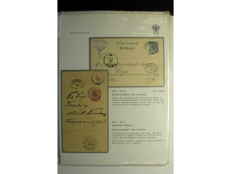 NACHPORTO: 1886/1917, interessante Sammlung von über 40 Briefen und Karten, dabei Nachportostempel mit und ohne Ortsnamen, Ba