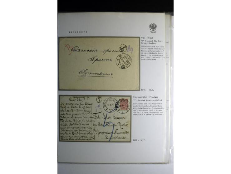 NACHPORTO: 1886/1917, interessante Sammlung von über 40 Briefen und Karten, dabei Nachportostempel mit und ohne Ortsnamen, Ba