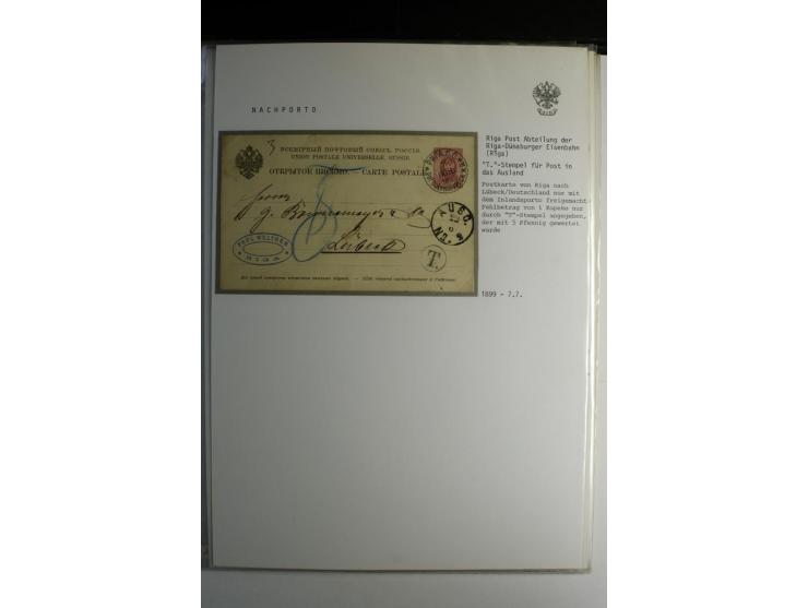 NACHPORTO: 1886/1917, interessante Sammlung von über 40 Briefen und Karten, dabei Nachportostempel mit und ohne Ortsnamen, Ba