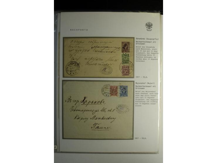 NACHPORTO: 1886/1917, interessante Sammlung von über 40 Briefen und Karten, dabei Nachportostempel mit und ohne Ortsnamen, Ba