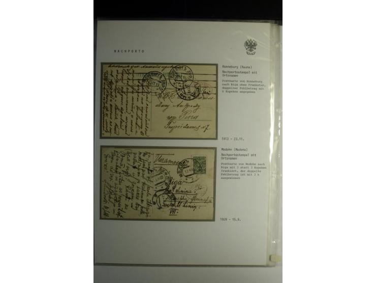 NACHPORTO: 1886/1917, interessante Sammlung von über 40 Briefen und Karten, dabei Nachportostempel mit und ohne Ortsnamen, Ba