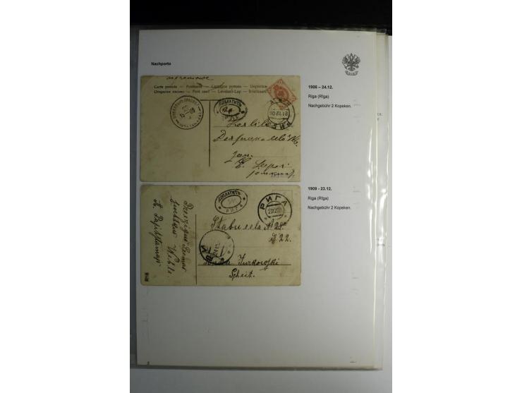 NACHPORTO: 1886/1917, interessante Sammlung von über 40 Briefen und Karten, dabei Nachportostempel mit und ohne Ortsnamen, Ba