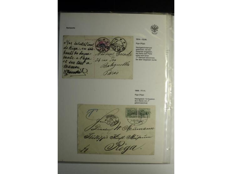 NACHPORTO: 1886/1917, interessante Sammlung von über 40 Briefen und Karten, dabei Nachportostempel mit und ohne Ortsnamen, Ba