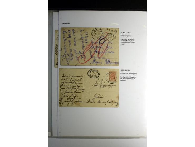 NACHPORTO: 1886/1917, interessante Sammlung von über 40 Briefen und Karten, dabei Nachportostempel mit und ohne Ortsnamen, Ba