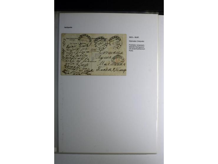 NACHPORTO: 1886/1917, interessante Sammlung von über 40 Briefen und Karten, dabei Nachportostempel mit und ohne Ortsnamen, Ba