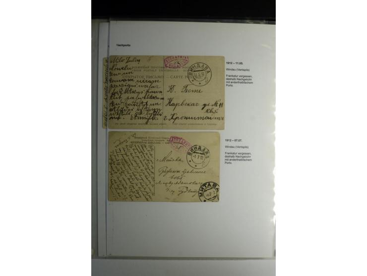NACHPORTO: 1886/1917, interessante Sammlung von über 40 Briefen und Karten, dabei Nachportostempel mit und ohne Ortsnamen, Ba