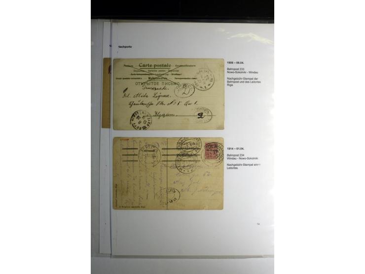 NACHPORTO: 1886/1917, interessante Sammlung von über 40 Briefen und Karten, dabei Nachportostempel mit und ohne Ortsnamen, Ba