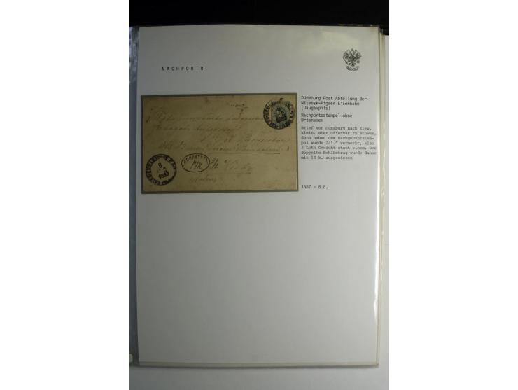 NACHPORTO: 1886/1917, interessante Sammlung von über 40 Briefen und Karten, dabei Nachportostempel mit und ohne Ortsnamen, Ba