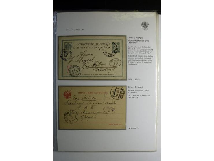 NACHPORTO: 1886/1917, interessante Sammlung von über 40 Briefen und Karten, dabei Nachportostempel mit und ohne Ortsnamen, Ba