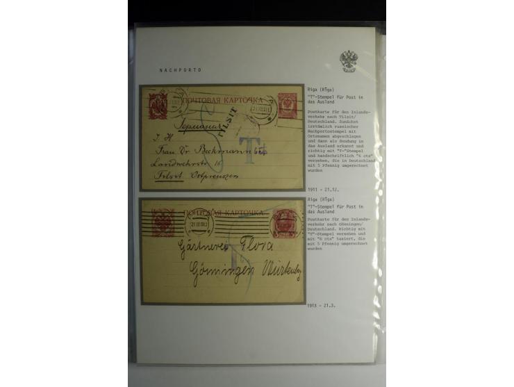 NACHPORTO: 1886/1917, interessante Sammlung von über 40 Briefen und Karten, dabei Nachportostempel mit und ohne Ortsnamen, Ba