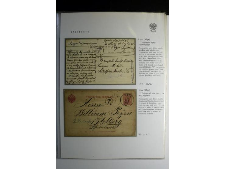 NACHPORTO: 1886/1917, interessante Sammlung von über 40 Briefen und Karten, dabei Nachportostempel mit und ohne Ortsnamen, Ba