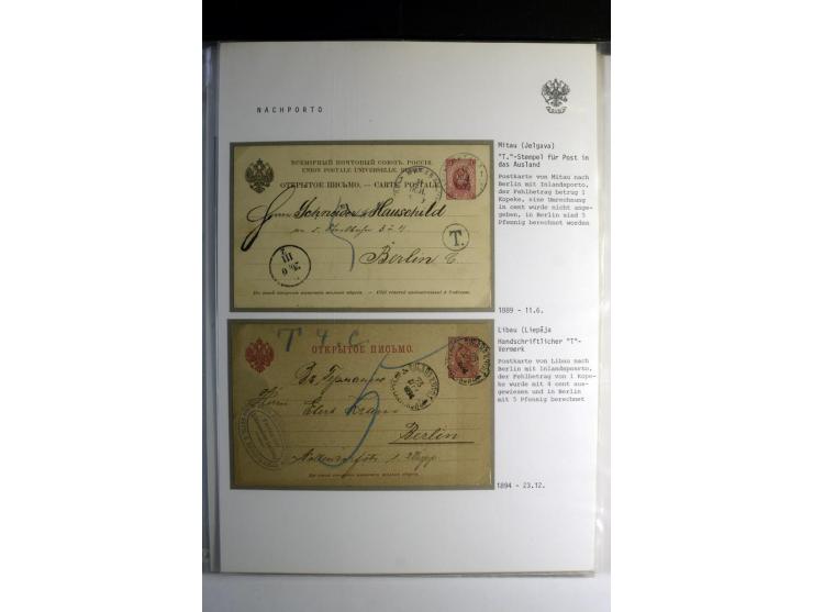 NACHPORTO: 1886/1917, interessante Sammlung von über 40 Briefen und Karten, dabei Nachportostempel mit und ohne Ortsnamen, Ba