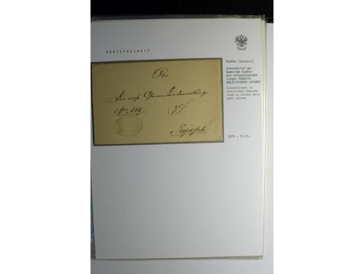PORTOFREIHEIT: 1868/1914, interessante Sammlung von 25 Dienstbriefen, dabei viele verschiedene Siegel oder Verschlußmarken