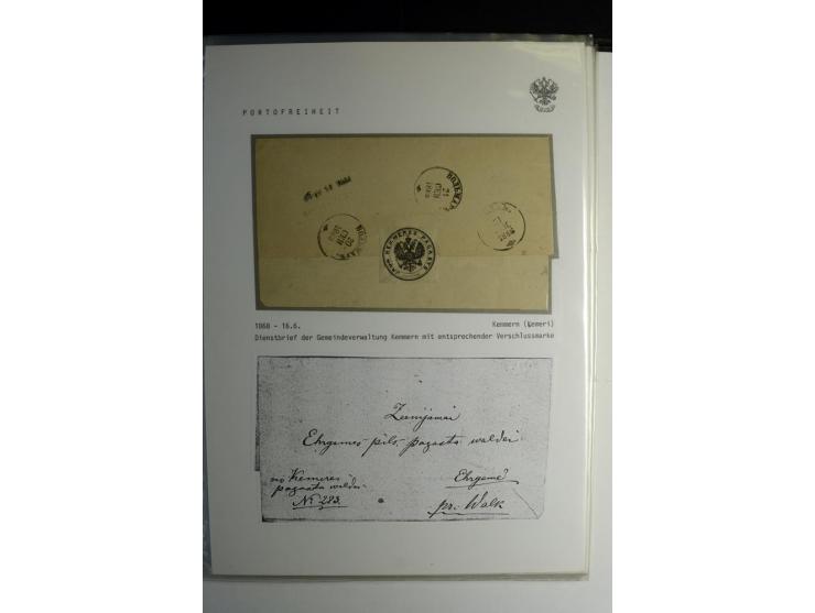 PORTOFREIHEIT: 1868/1914, interessante Sammlung von 25 Dienstbriefen, dabei viele verschiedene Siegel oder Verschlußmarken