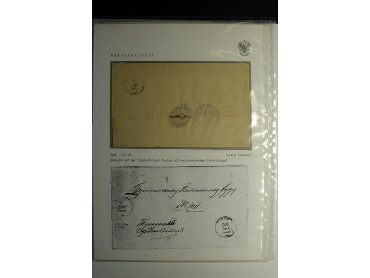 PORTOFREIHEIT: 1868/1914, interessante Sammlung von 25 Dienstbriefen, dabei viele verschiedene Siegel oder Verschlußmarken