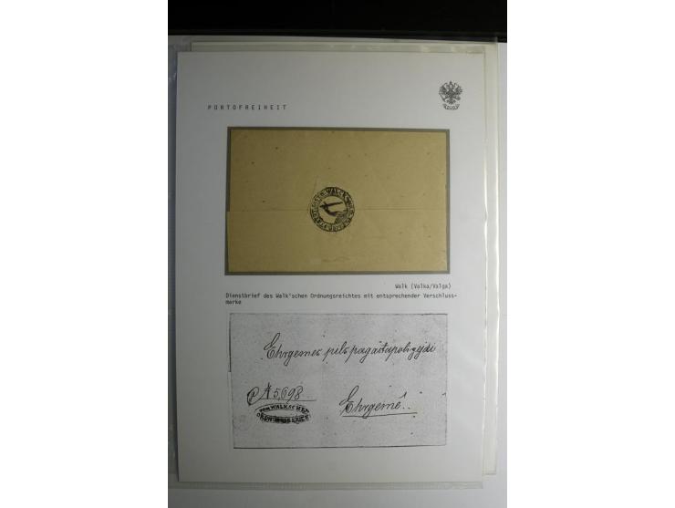 PORTOFREIHEIT: 1868/1914, interessante Sammlung von 25 Dienstbriefen, dabei viele verschiedene Siegel oder Verschlußmarken