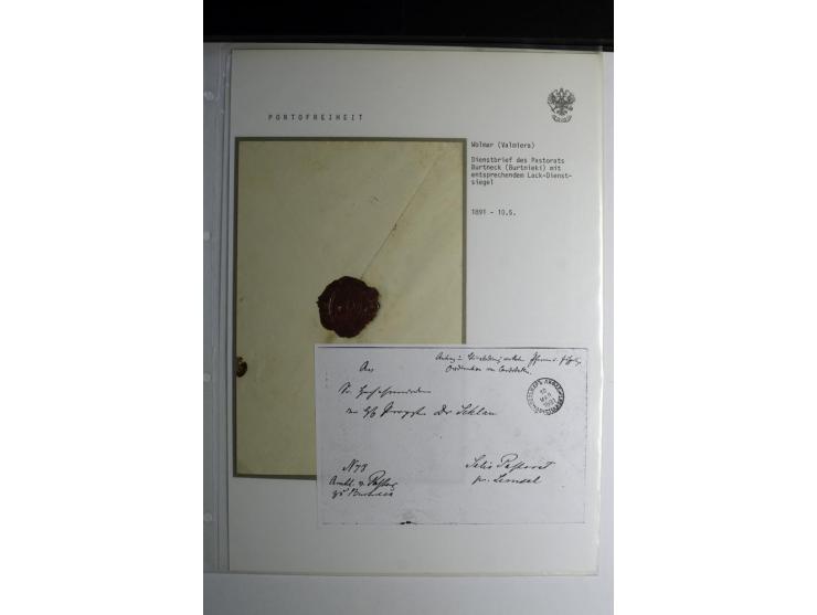 PORTOFREIHEIT: 1868/1914, interessante Sammlung von 25 Dienstbriefen, dabei viele verschiedene Siegel oder Verschlußmarken