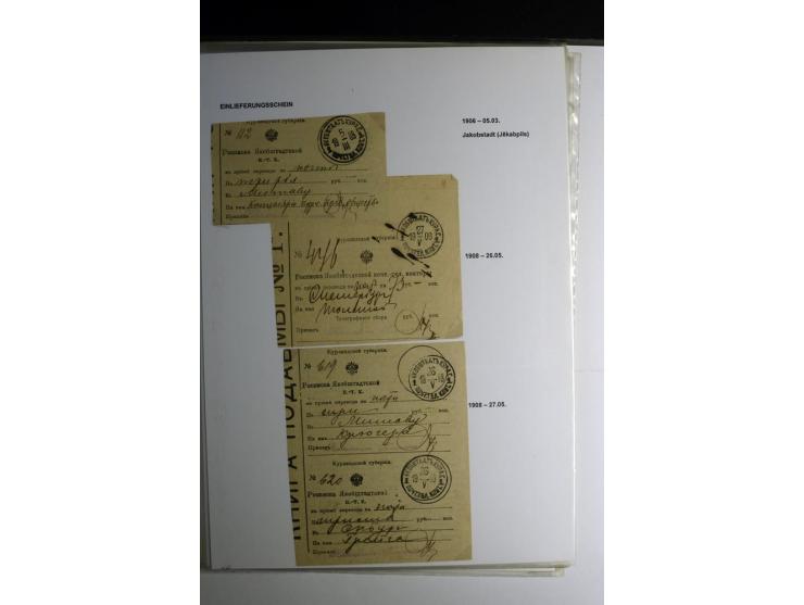 POSTQUITTUNGEN: 1803/1917, interessante Sammlung von über 30 Stück, dabei zwei frühe Quittungen über Zeitungsgeld sowie 2 je 