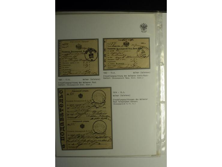 POSTQUITTUNGEN: 1803/1917, interessante Sammlung von über 30 Stück, dabei zwei frühe Quittungen über Zeitungsgeld sowie 2 je 