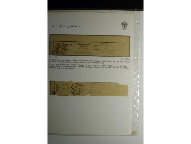 POSTQUITTUNGEN: 1803/1917, interessante Sammlung von über 30 Stück, dabei zwei frühe Quittungen über Zeitungsgeld sowie 2 je 