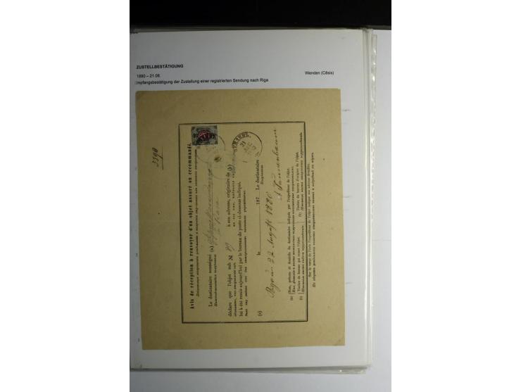 POSTQUITTUNGEN: 1803/1917, interessante Sammlung von über 30 Stück, dabei zwei frühe Quittungen über Zeitungsgeld sowie 2 je 