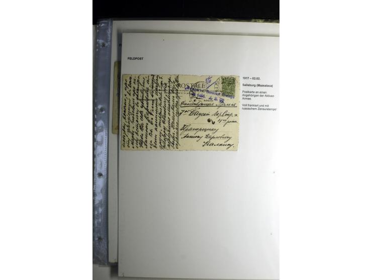RUSSISCHE FELDPOST: 1914/17, sehr interessante Sammlung von über 50 Karten und Briefen, dabei Feldpost von russischen Einheit
