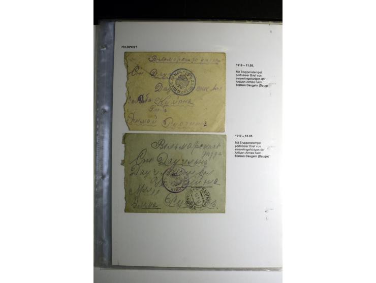 RUSSISCHE FELDPOST: 1914/17, sehr interessante Sammlung von über 50 Karten und Briefen, dabei Feldpost von russischen Einheit