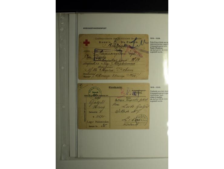 RUSSISCHE FELDPOST: 1914/17, sehr interessante Sammlung von über 50 Karten und Briefen, dabei Feldpost von russischen Einheit