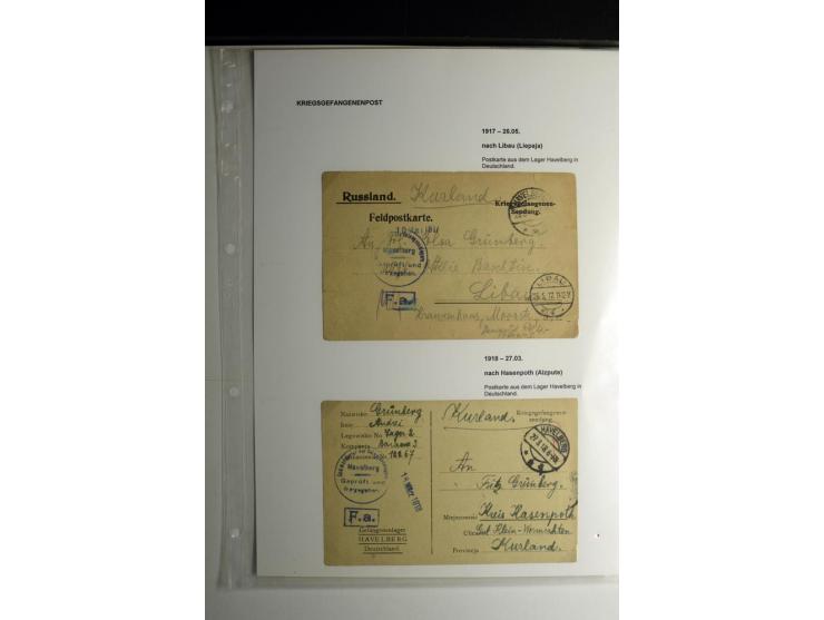 RUSSISCHE FELDPOST: 1914/17, sehr interessante Sammlung von über 50 Karten und Briefen, dabei Feldpost von russischen Einheit