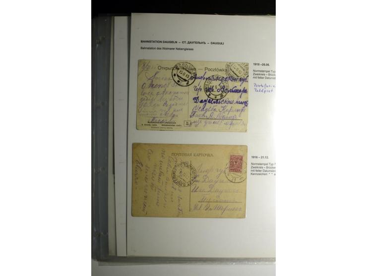 RUSSISCHE NORMSTEMPEL: AAHOF bis ELLEY: 1864/1916, über 80 Briefe, Einschreiben, Paketkarten und Ganzsachen, dabei bessere St