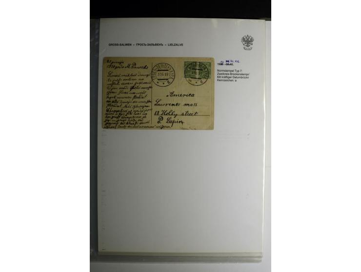 FRAUENBURG bis JAKOBSTADT:1872/1915, über 50 Briefe, Einschreiben, Paketkarten, Wertbriefe und Ganzsachen, dabei bessere Stem