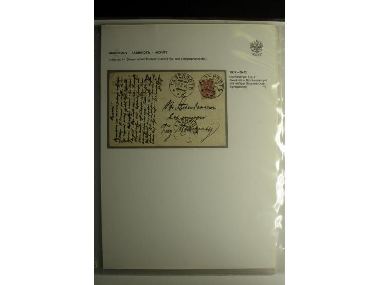 FRAUENBURG bis JAKOBSTADT:1872/1915, über 50 Briefe, Einschreiben, Paketkarten, Wertbriefe und Ganzsachen, dabei bessere Stem