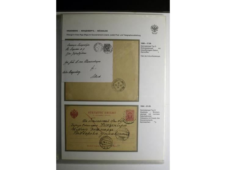 FRAUENBURG bis JAKOBSTADT:1872/1915, über 50 Briefe, Einschreiben, Paketkarten, Wertbriefe und Ganzsachen, dabei bessere Stem