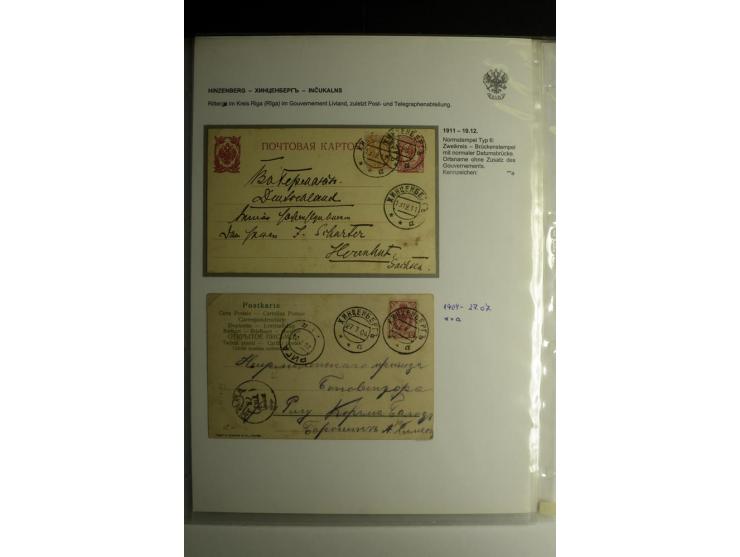 FRAUENBURG bis JAKOBSTADT:1872/1915, über 50 Briefe, Einschreiben, Paketkarten, Wertbriefe und Ganzsachen, dabei bessere Stem